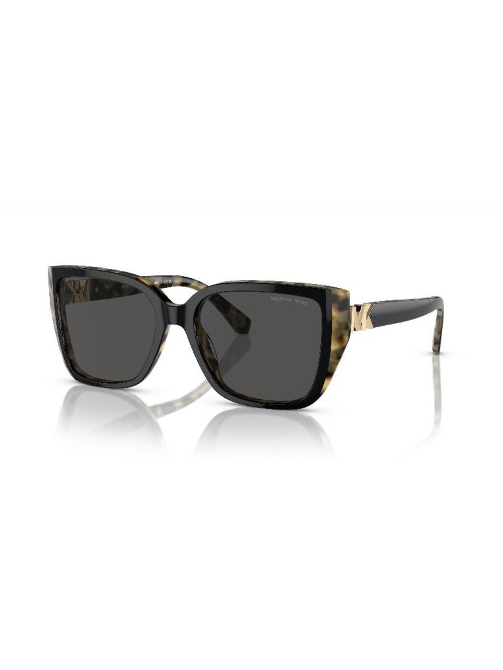 New Michael Kors Women's Sunglasses Black Square Grey Lens Acetate Frame MK2199